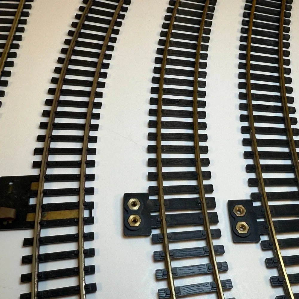 Vintage 1970s HO Scale Brass Model Feller Garnet Train Track Lot Italy 36 Pieces